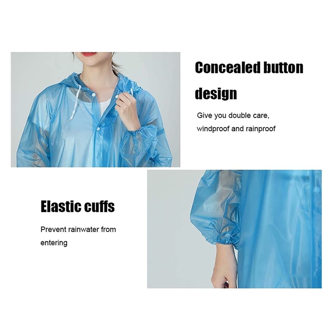 Chubasquero Para Bicicleta Chubasquero Dividido Transparente De 3 Uds, Traje De Lluvia Con Capucha De PVC Para Adultos, Para Ciclismo Al Aire Libre, Camping Impermeable Reutilizable