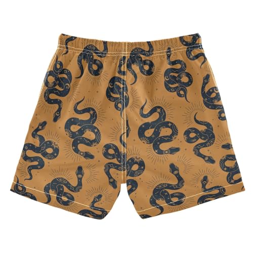 Boys Swim Trunks Quick Dry Magic Snake Beach Board Shorts with Mesh Lining Youth Swimwear 2-12T2