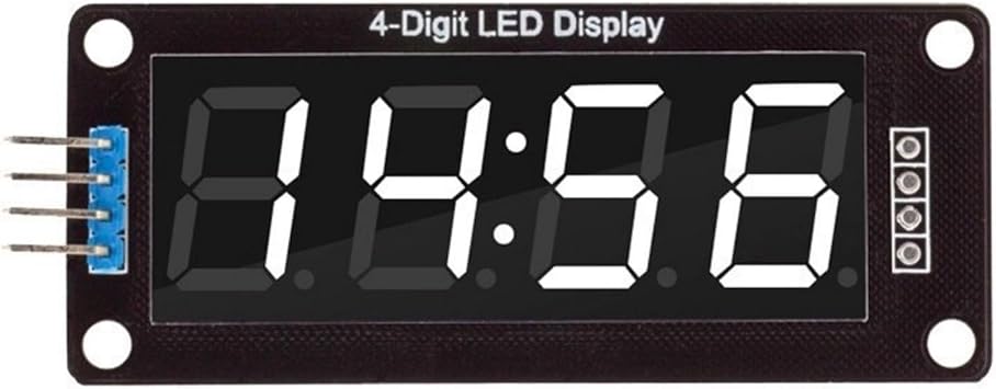 TM1637 0.56" 4 Digit LED Display Module, High Brightness Multi-Color Segment LED Display Module for Industrial Watches