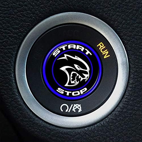Hellcat Push Start Button Overlay for Dodge Challenger (Blue AA149)