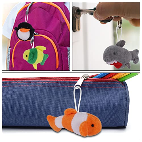 Prsildan 25 Pcs Mini Ocean Animal Plush Toys, Sea Creatures Stuffed Animal Toy Keychain For Kid Party Favors, Valentines Day Gifts For Kids Goody Bag Easter Egg Stuffers Carnival Classroom Prizes #TOP4