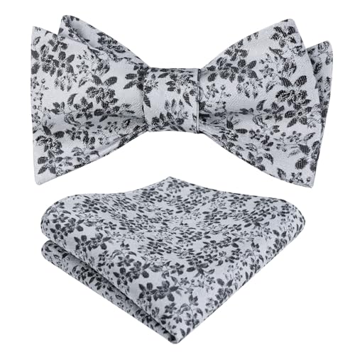 Image of Alizeal Mens 2pcs Floral Pattern Bow Tie Set