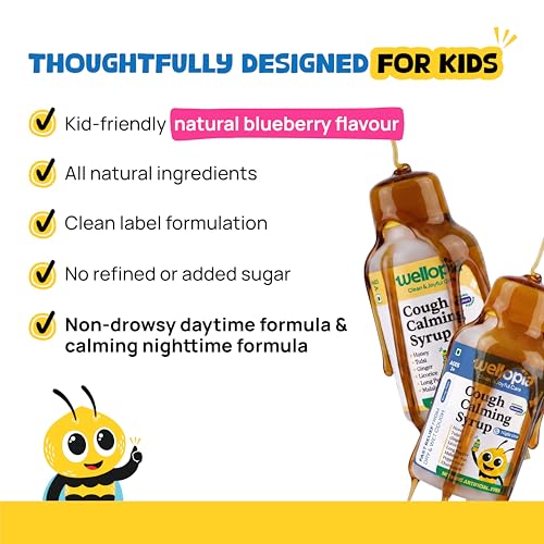 Image of Kids Cough Calming Syrup Combo | Day & Night Time Relief | Honey, Tulsi, Ginger, Peppermint & Chamomile | Drug-Free, No Added Sugar | 100ml x 2 (Ages 2+)