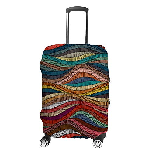 Housse pour bagages de voyage L motif bohème patchwork lavable