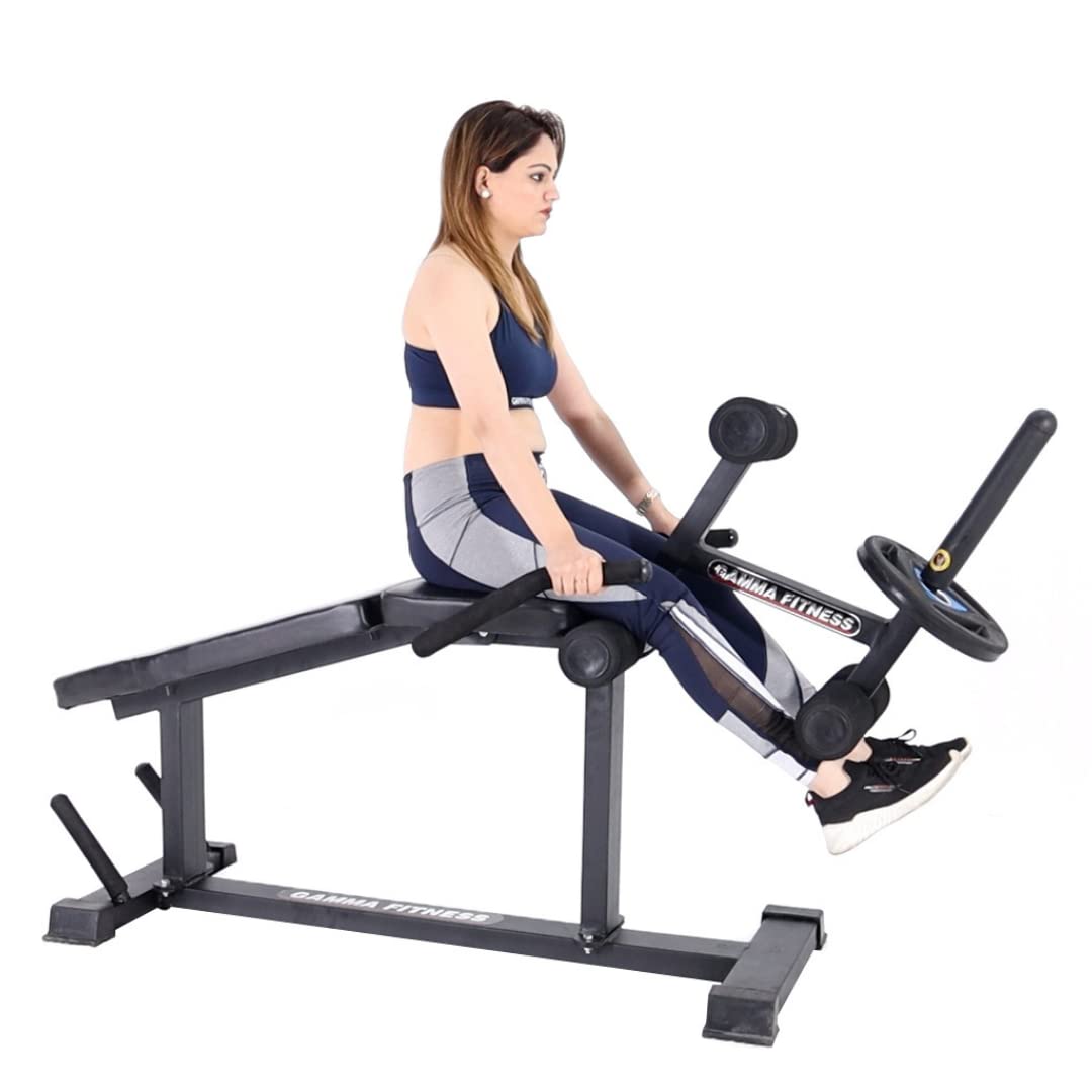 GAMMA FITNESS Leg Curl And Leg Extension Gym Decline Bench Max Capacity-200 Kg For Home Gym-Heavy Duty,Black (B091MHX22Z) Amazon Price History, Amazon Price Tracker