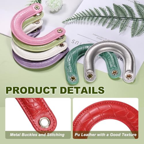 Anse en cuir rouge uxcell de qualité supérieure avec œillets pour sac - 4