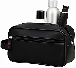 Necessaire Organizadora Masculina Bolsa de Mão em Couro Sintético Espaçosa Ideal para Trabalho Estojo Viagem e Uso Diário (Cor aleatoria) -SHACK