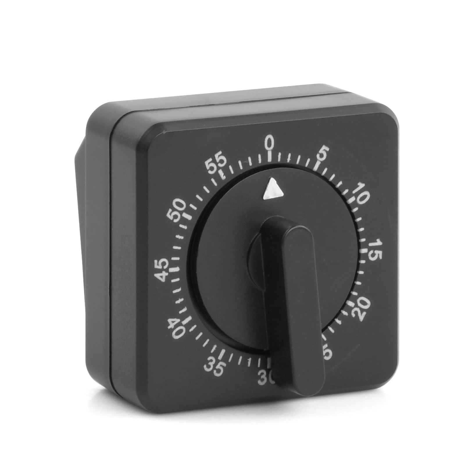 Anseom Black Kitchen Timer, Adjustable 60 Minute Mechanical Timer For Kitchen Home Baking Tool, Egg Timer, 1 Hour Square Alarm Reminder, Short-Term Countdown Timer For Chef Teachers Kids