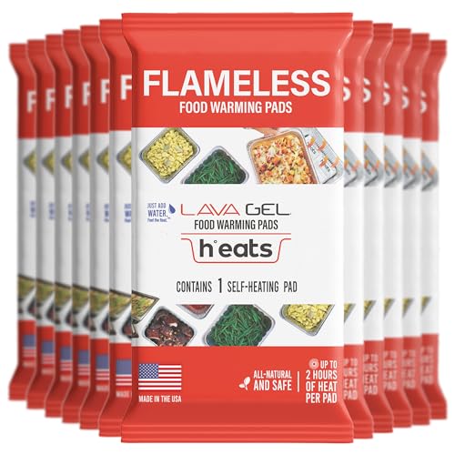 Flameless Food Warming Pads (12 Pack) - Food Warmers for Parties Buffet Disposable - Party Buffet Servers and Warmers for Half Size Pans - Heating Pads for Chafing Dish- Must-Have Catering Supplies