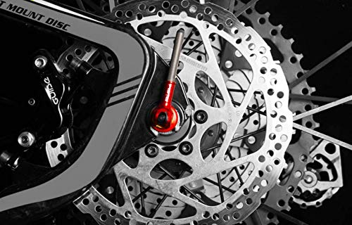 Image of Quick Release Skewer Lever for MTB Mountain Bike Road Bicycle, Titanium Axle Shaft, Carbon Fiber Lever, 1 Pair (Black)