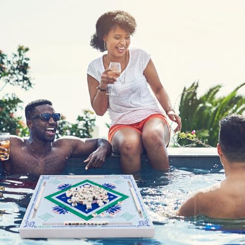 Mesa flotante de juego Mahjong 50x50x5 cm para piscina miniatura 6