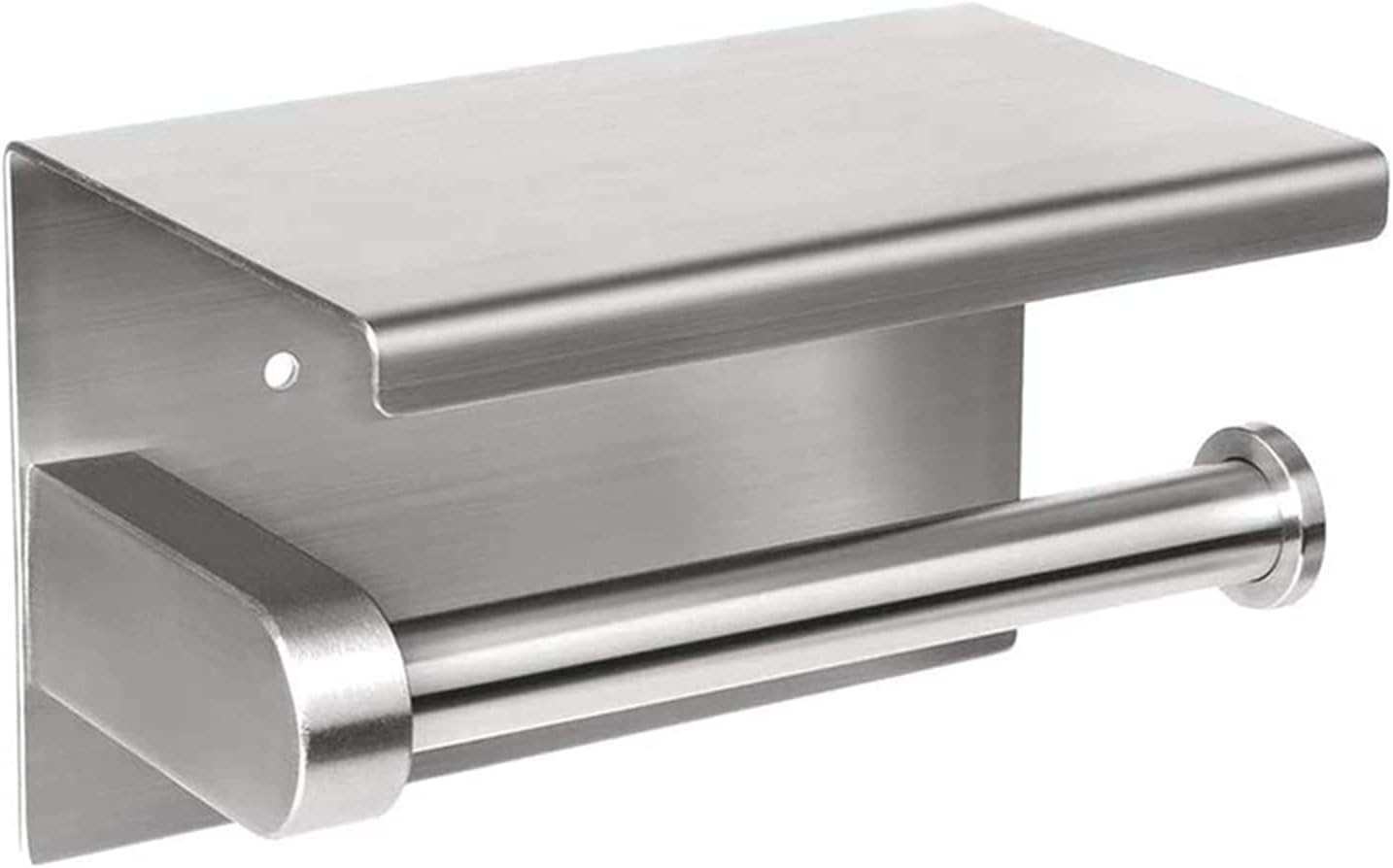 Stainless Steel Wall - Mount Toilet Paper Holder with Shelf, Bathroom & RV Organizer for Toilet Paper Storage,Silver