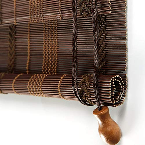 Rodillo for cortina de bambú - Cortina Cortina for sombrear en interiores Tirar de la mano Sombrilla Hogar Dormitorio Estudio Sala de estar Partición Partición Cortina de bambú Marrón oscuro (varios t