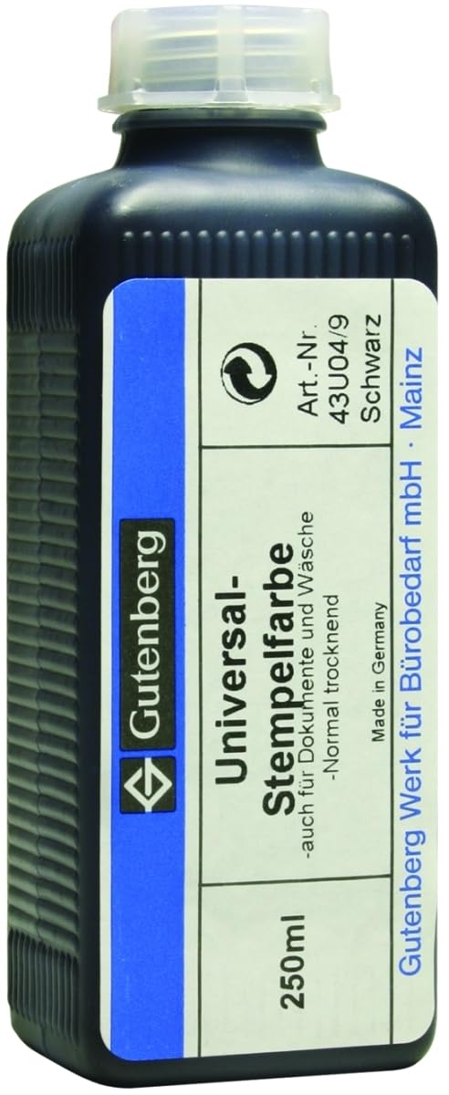 Gutenberg Stempelfarbe Universal 250ml schwarz