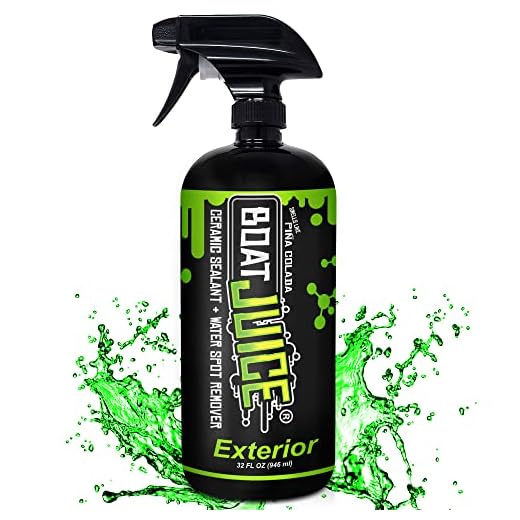 Boat Juice - Exterior Cleaner - Ceramic SiO2 Sealant - Water Spot Remover - Gloss Enhancer - Pina Colada Scent - 32oz Sprayer Bottle