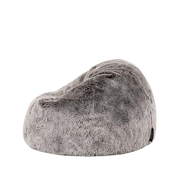 icon Childrens Faux Fur Bean Bag Chair - Large, 65cm x 45cm, Luxurious Furry Living Room Kids Bean Bags - Image 5