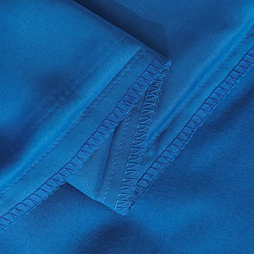Image of NTBAY Queen Duvet Cover Set, 1 Duvet Cover and 2 Pillow Shams, Soft Brushed Microfiber Comforter Cover with Zipper Closure, Royal Blue