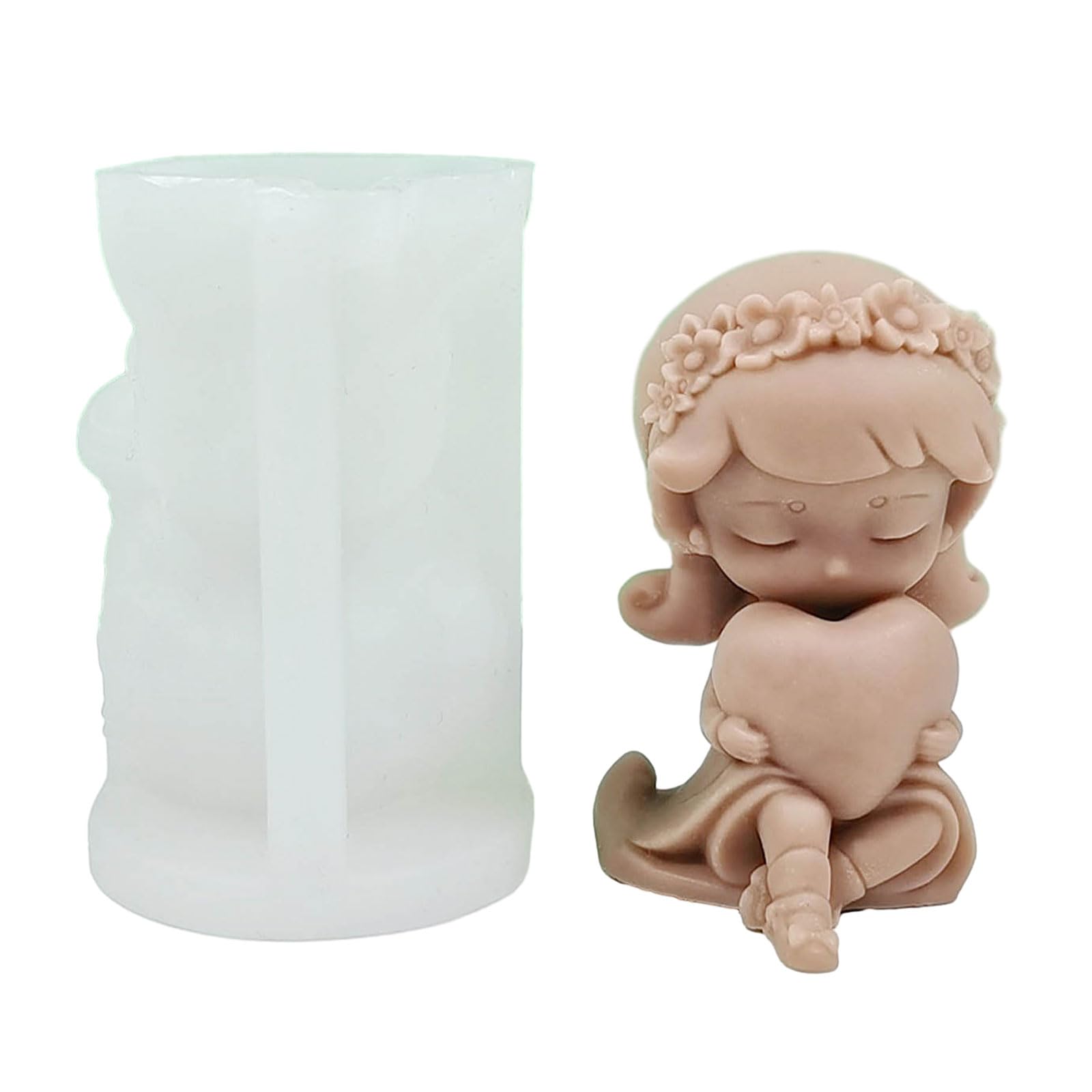Maxtonser Girls Silicone Mold Lovely Little Girl Candle Mould Handmade Scented Candle Making Mold Soap Mould Candy Decoration