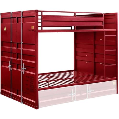 Acme Cargo Full Over Full Bunk Bed in Red