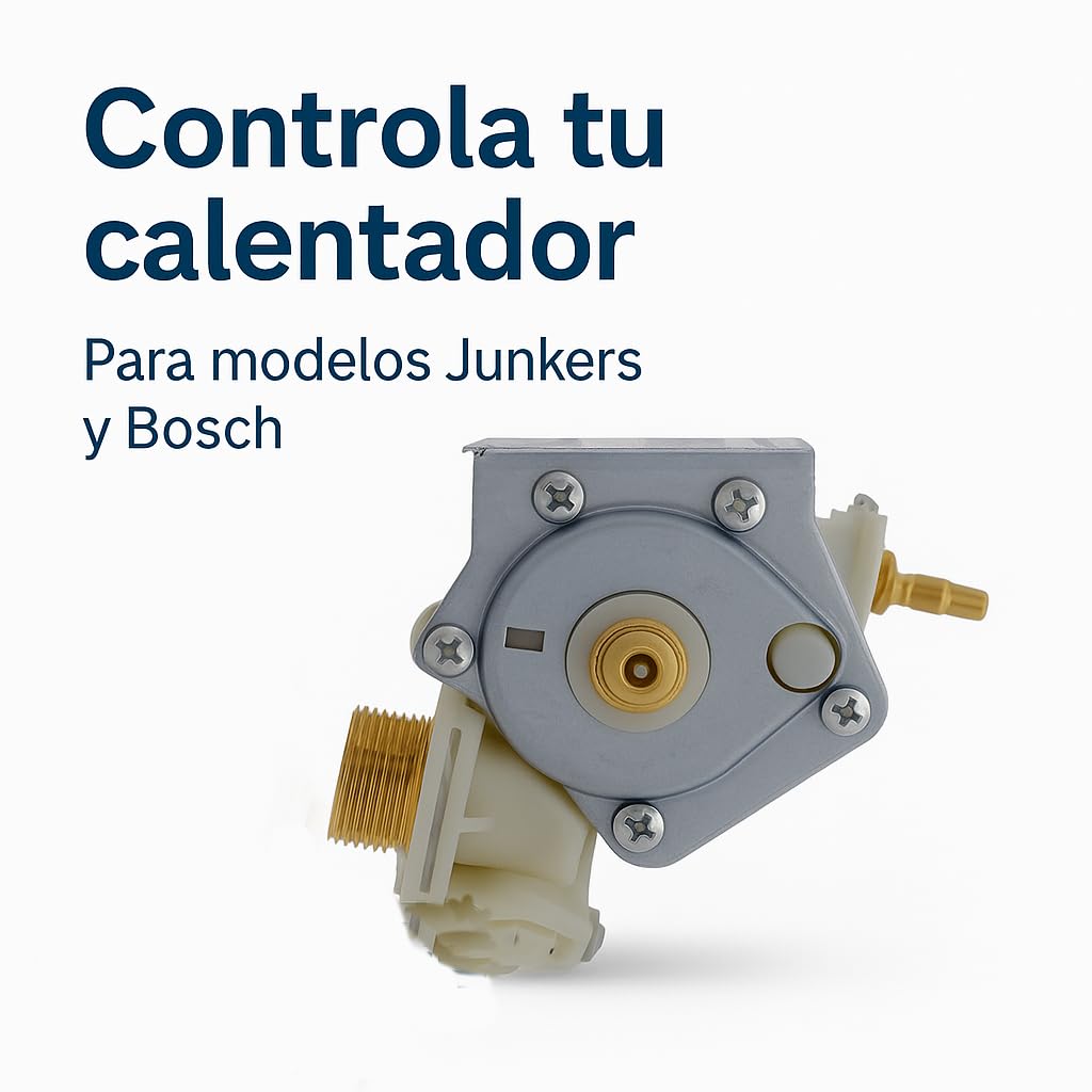 Cuerpo de Agua Completo para Calentador JUNKERS | Recambio Adaptable 8707006286 | Válvula de Agua y Mando de Caudal | Reparación Esencial de Caudal