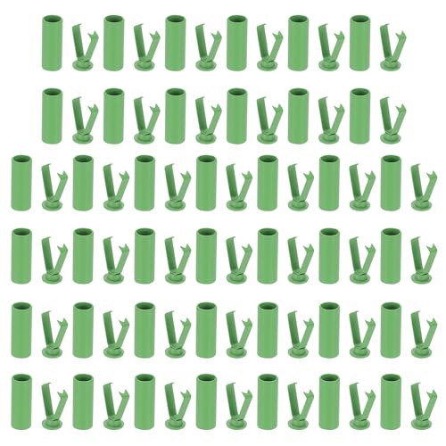 Lot de 40 embouts de lacets cylindriques vert de 20mm en zinc