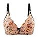 Bestyyo Calza del corpo Donna Bowknot Stampa Confortevole Scava Fuori Reggiseno Biancheria Intima Senza Cerchi Bambola Del Bambino Lingerie Sexy Plus Size Sexy Lingerie per Le Donne 16-32, cachi, S