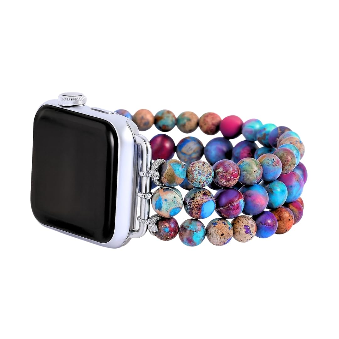 Cape Diablo Smart Watch Band for Women - Handmade Gemstone Strap - Compatible with 38mm-45mm Apple Faces