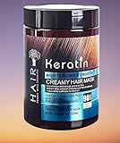 800ml Keratin Creamy Hair Mask | Deep Nourishing Hair Spa | Smooth & Silky Shine | Moisturizing Anti-Frizz Formula | For Men and Women Hair Care 850Gm Pack Of 1
