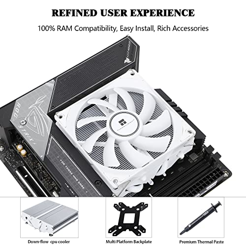 Thermalright AXP90-X47 White Low Profile CPU Cooler, with 92mm TL-9015W Slim PWM Fan, ITX CPU Cooler, AGHP Technology, 47mm Height,for AMD AM4 AM5/Intel 1150/1151/1155/1156/1200(AXP90 X47 White) 3