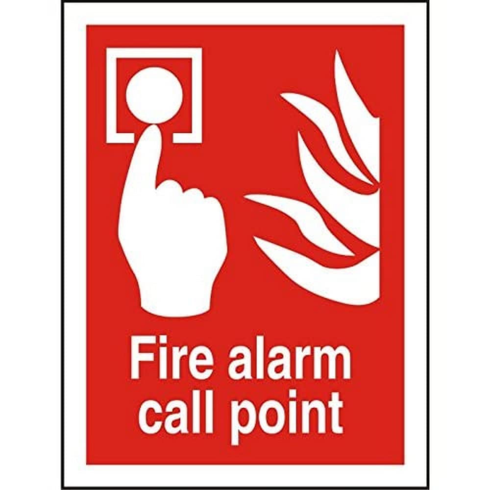 Seco Fire Alarm Call Point & Fire Sign, 150mm x 200mm - Self Adhesive Vinyl
