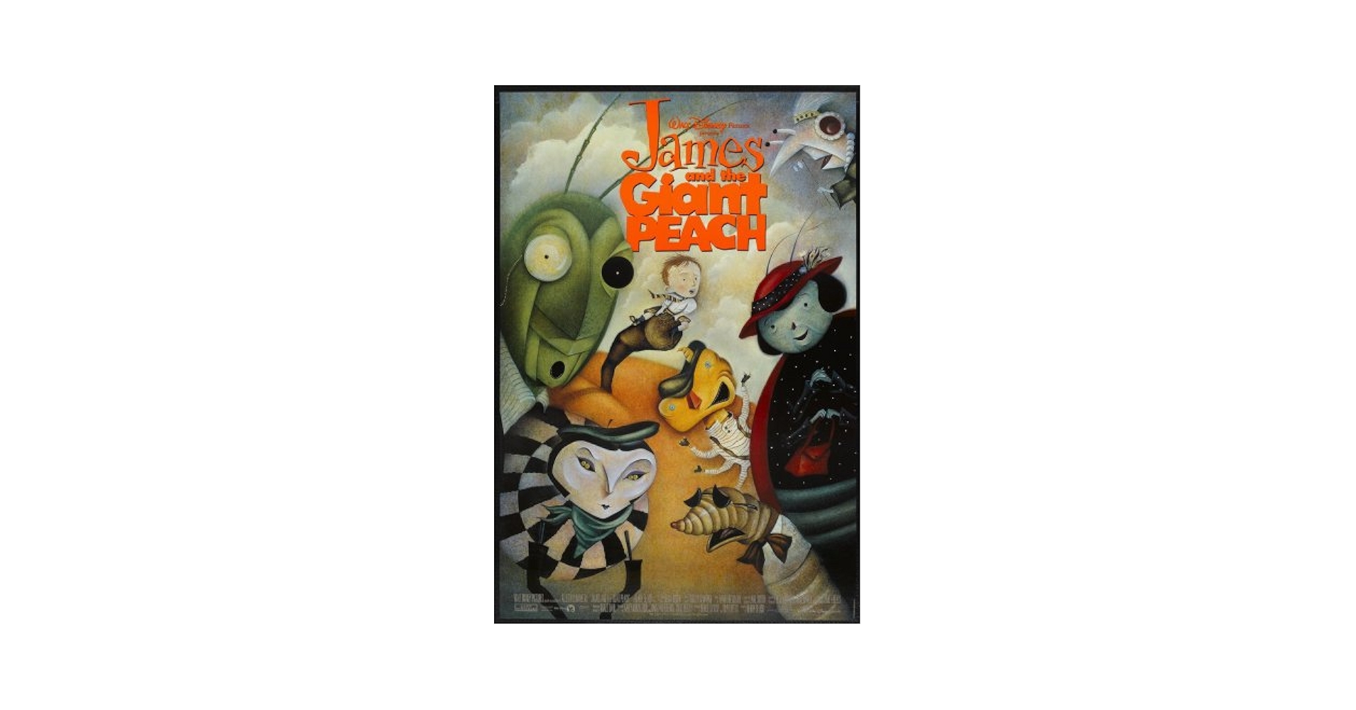Amazon.com: James And The Giant Peach Movie Poster 24Inx36In