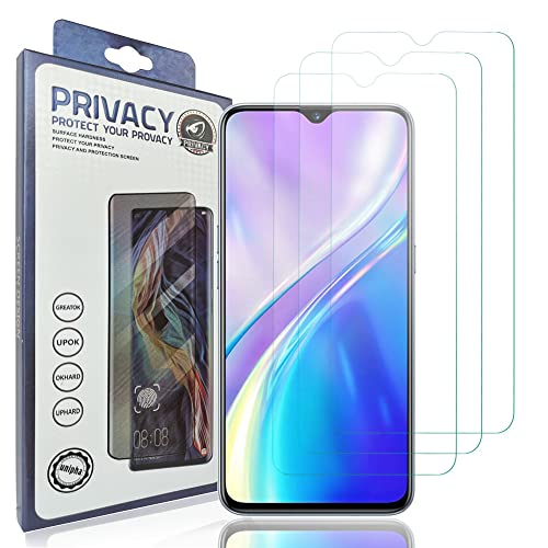 klyeu Protector de Pantalla para Realme X2, 9H Dureza Cristal Templado móviles película blindada HD película protectora Compatible para Realme X2 3 Piezas Cover