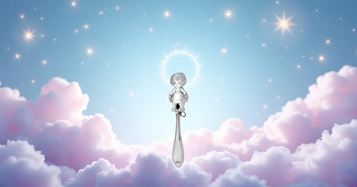 Babyrassel Silber 925 Sterling für Mädchen – Echt-Silber Rassel 14 cm – Hochwertige Verarbeitung inkl. Geschenkbox