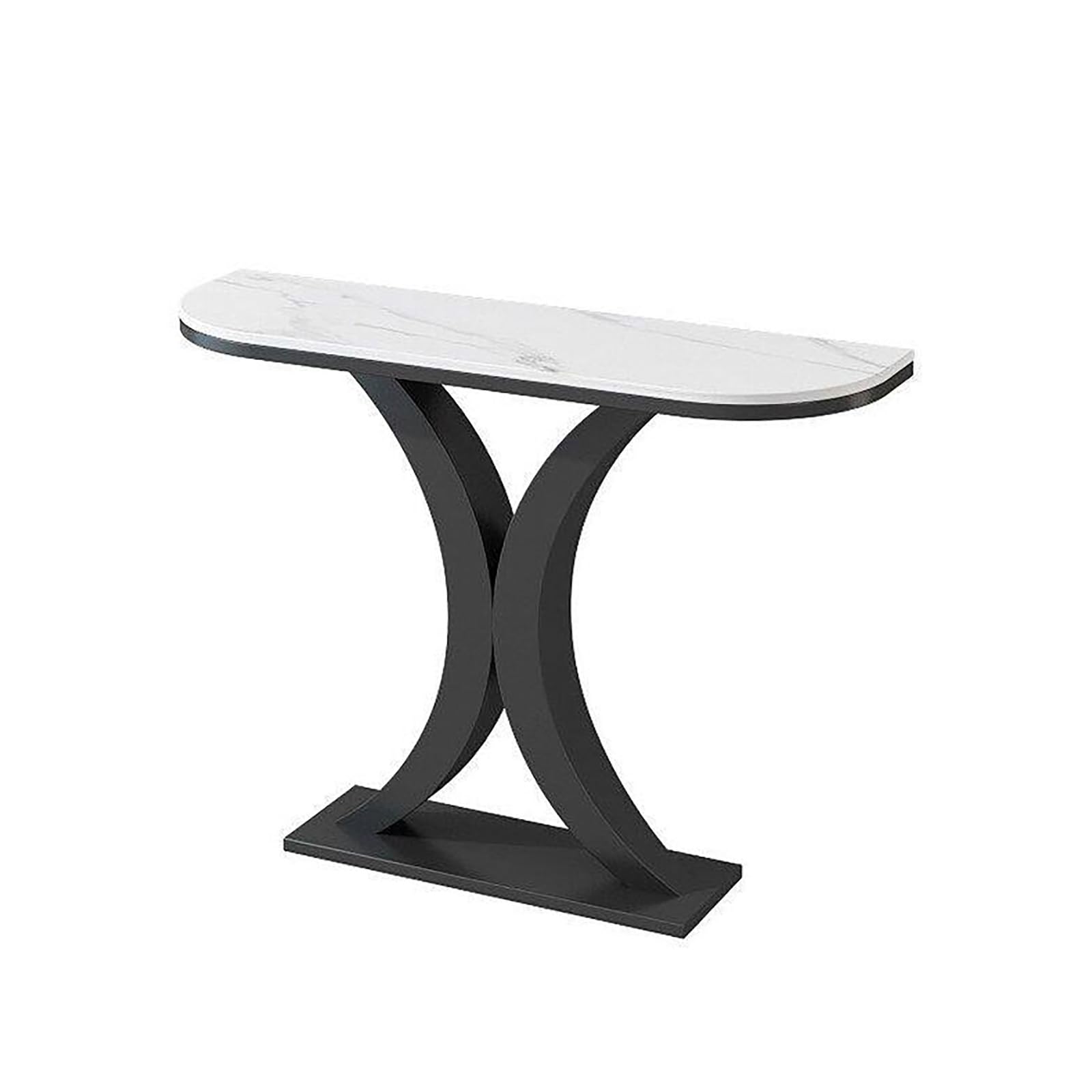 Mesa consola de mármol moderna y metal para decoración de pasillos