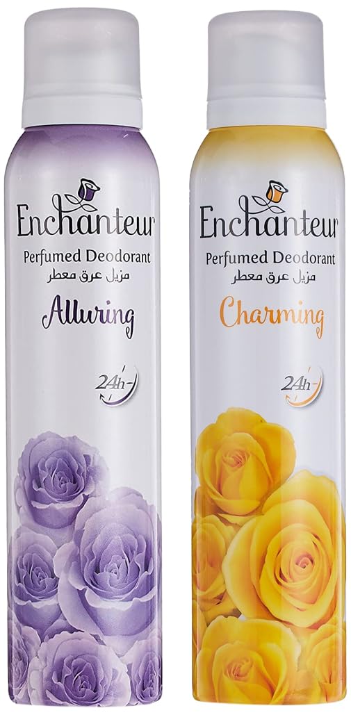 Enchanteur Alluring Perfumed Deo Spray for Women, 150ml & Charming Perfumed Deo Spray for Women, 150ml