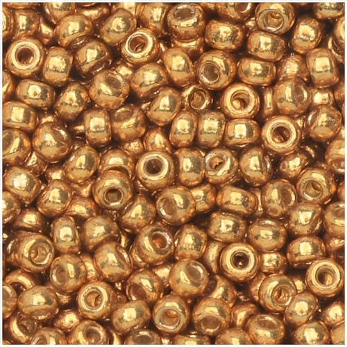 Yellow Gold 22 Grams Miyuki 8/0 Seed Bead Duracoat Galvanized 22 Gram