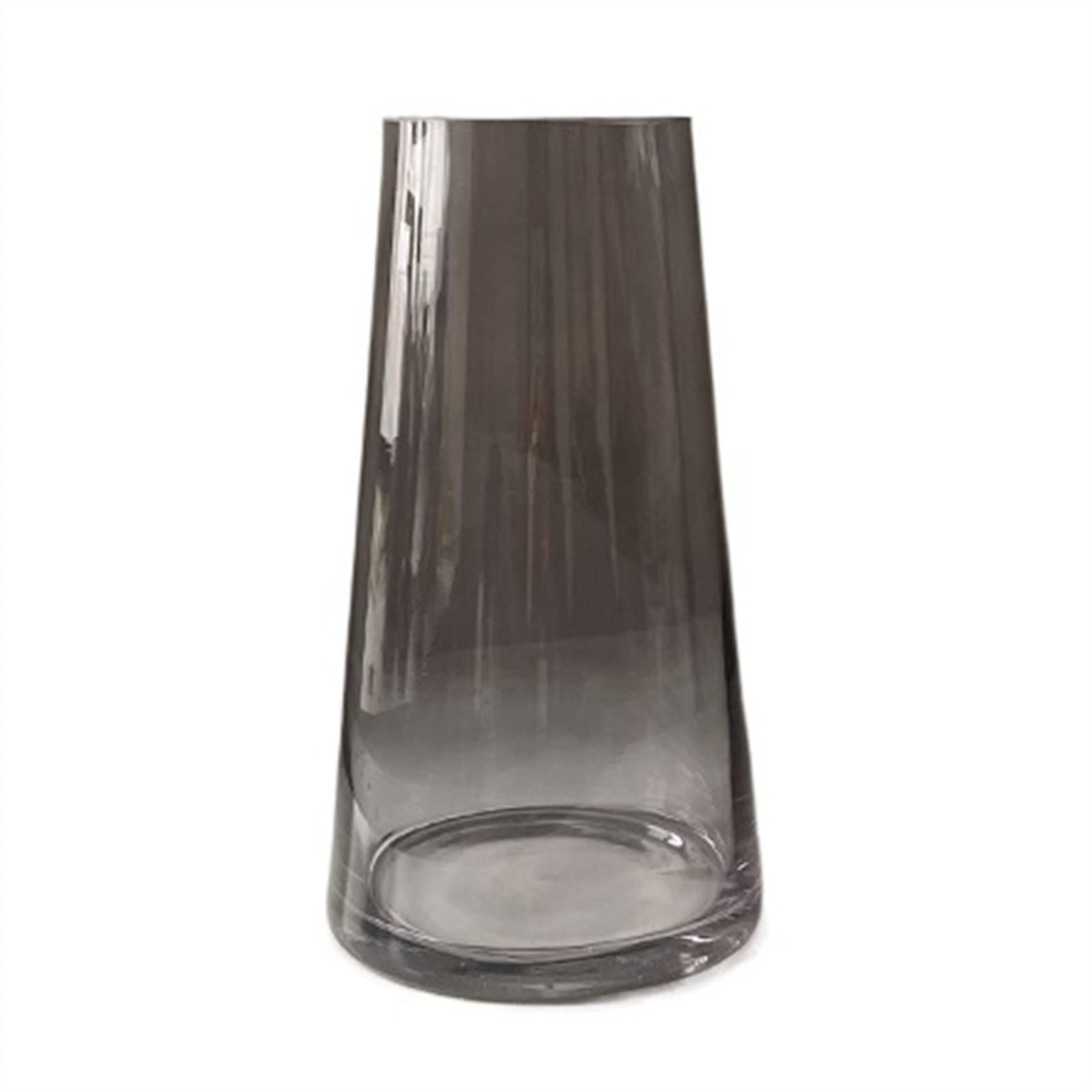 Jarrón Florero pequeño de Cristal Transparente, decoración, arreglo Floral Sencillo for Sala Estar, florero seco Alimentado con Agua Florero(Negro,Grande)