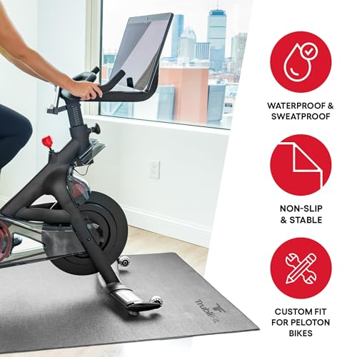 Image of Bike Mat for Original Peloton Bike & Bike+ and Cross Training Bike & Bike+, Exercise Bike Mat, Indoor Cycling Floor Mat, Waterproof Under Equipment Mat - Accessories for Peloton