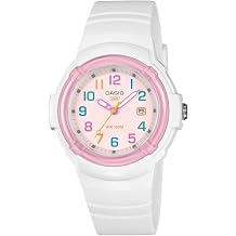 Casio LX-800H Series | Pop Inspired | Date Indicator | Multi-Color Numerals | Analog Watch | White|Pink