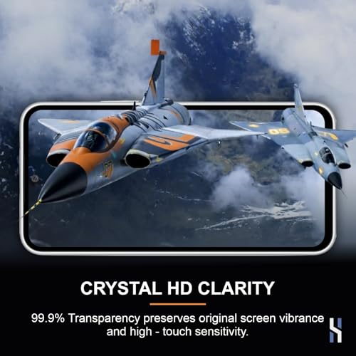 Image of Tempered Glass for Samsung Galaxy A54 (6.4 Inch) Military Grade 9H Screen Guard, Anti-Scratch, Shatterproof, Edge-to-Edge Full Coverage - Black Border