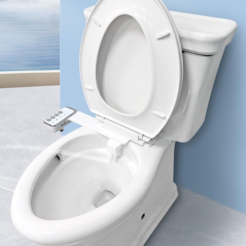 ABS Household Bidet With No Electricity Push-button Function Foldable Nozzle Smart Toilet Seat — view 2