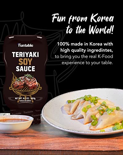 Funtable Teriyaki Soy Sauce - Teriyaki Flavored Sweet Soy Sauce For Dipping, Glazing, Marinade, Seasoning For Korean Bulgogi, Meats, Grill (14.1Oz) #TOP3