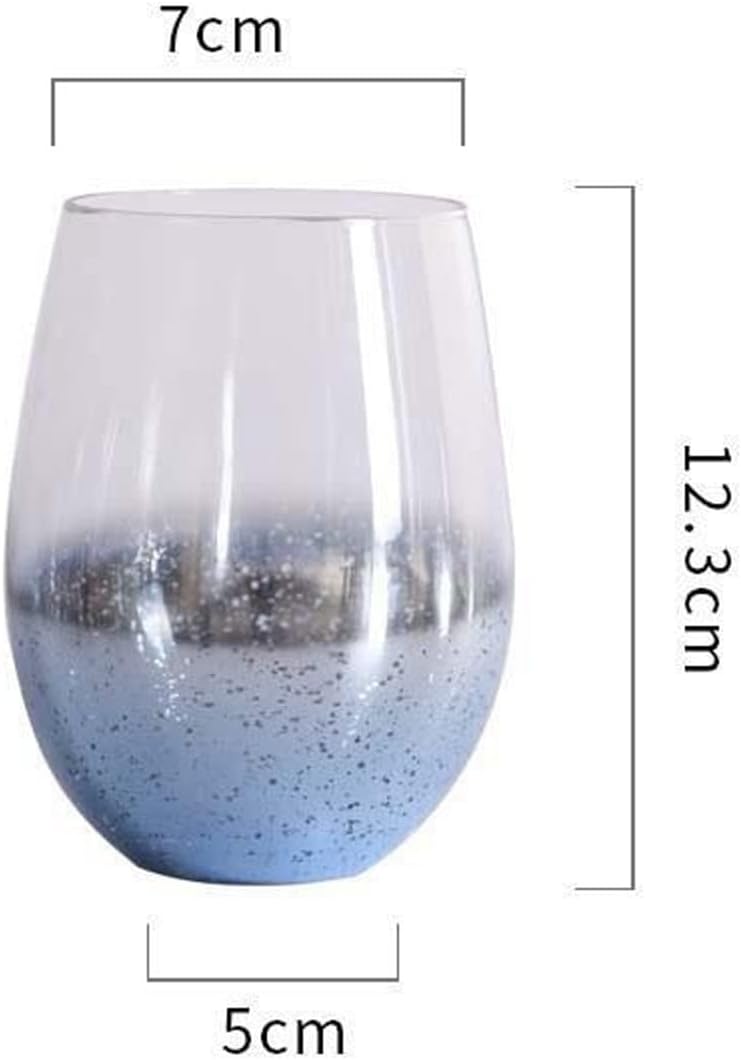 Glass Cups New Creativity Cold Drink Cup Crystal Drinking Water Juice Coffee Mug Big Wine Glass Cups Ice Cream Mugs Whiskey Beer Glasses Drinking Glasses (Color : D) (A)