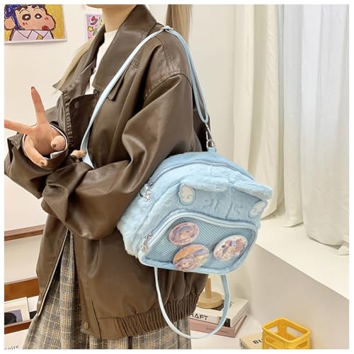Image of Cute Cat Ita Bag Pin Display Backpack Kawaii Furry Ita Bag Crossbody Y2k Aesthetic Shoulder Purse(Pins NOT Included)