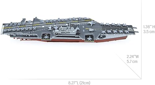 Miniatura 7 de Metal Earth Fascinations Premium Series USS Midway - Kit de portaaviones modelo de metal 3D con pinzas