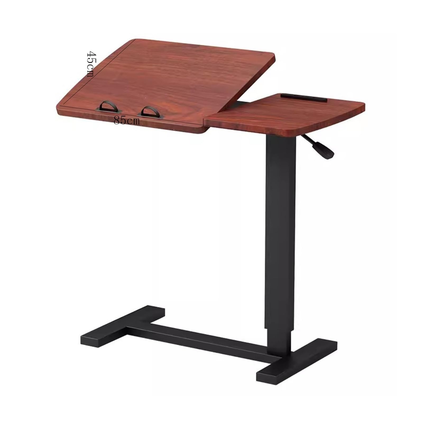 Verstellbarer Computertisch aus Massivholz mit Rollen, faltbarer und anhebender Laptoptisch für Bett und Sofa
