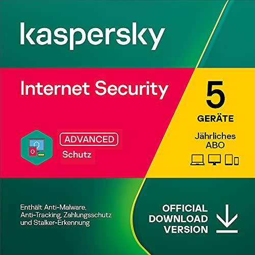 Kaspersky Internet Security 2023 | 5 Geräte | Jährliches Abo | Windows/Mac/Android | Aktivierungscode per Email Kaspersky Internet Security 2023 | 5 Geräte | Jährliches Abo | Windows/Mac/Android | Aktivierungscode per Email