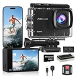 Camlance Action Cam 4K60FPS 48MP HD con Scheda SD 64GB,40M Macchina Fotografica Subacquea,Zoom 8x Videocamera,EIS,WiFi,Telecomando,2 * 1350 mAh-POV Senza Mani per Sport Estremi(Accessori Inclusi)