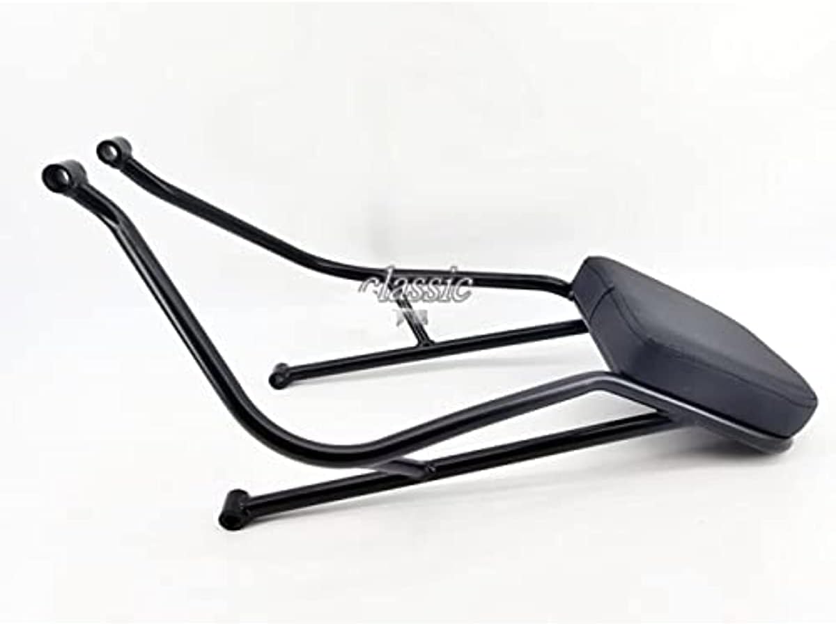 Rear Luggage Rack with Passenger Seat Pad Mat Cushion Made for Triumph Bonneville Bobber 2017 2018 2019 2020 2021 2022 2023 2024 2025-present 17 18 19 20 21 22 23 24 25 Black