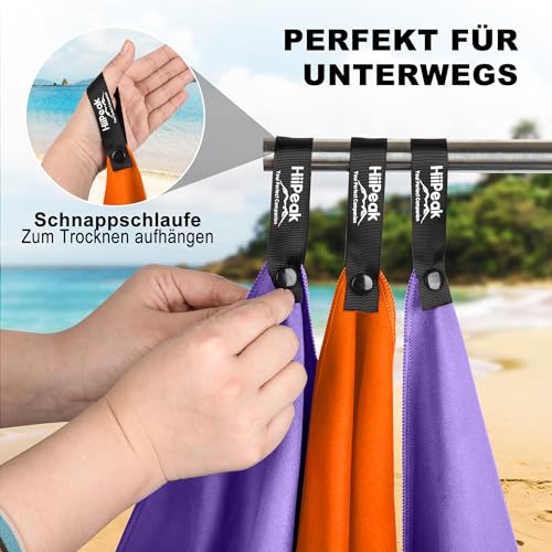 HiiPeak Mikrofaser Handtuch Kompakt und Leicht Microfaser Handtücher Fitness Schnelltrocknend microfaser Badetuch Saugfähiges Sporthandtuch… – Ansicht 2